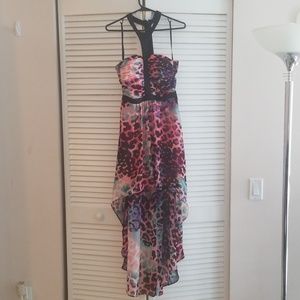 Bebe Pink Cheetah Print Dress